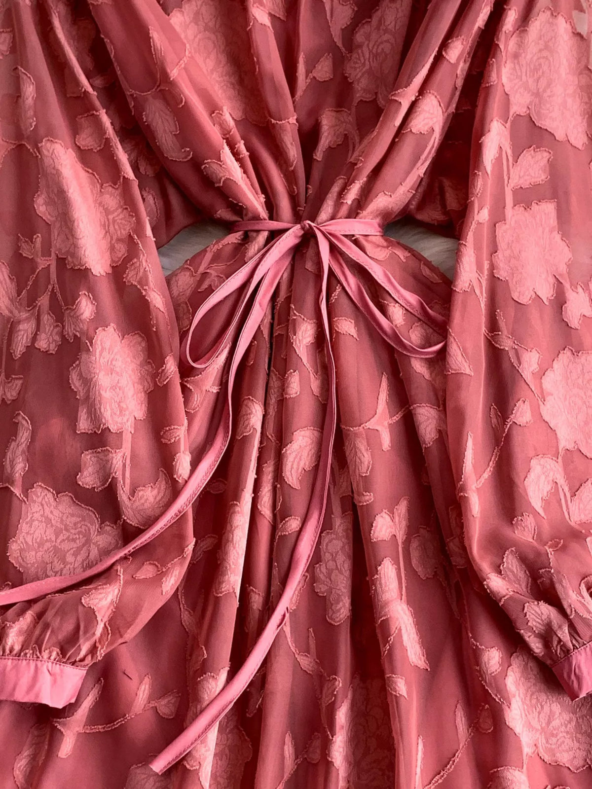 Tie Waist Long Sleeve Dress - alternate view 4