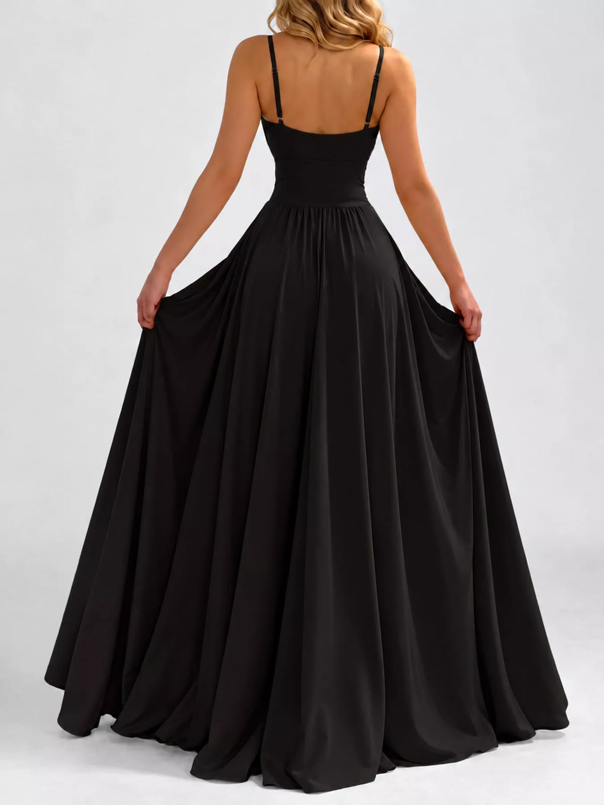 Full Size Sleeveless High-Slit Flowy Maxi Dress Plus Size - alternate view 7
