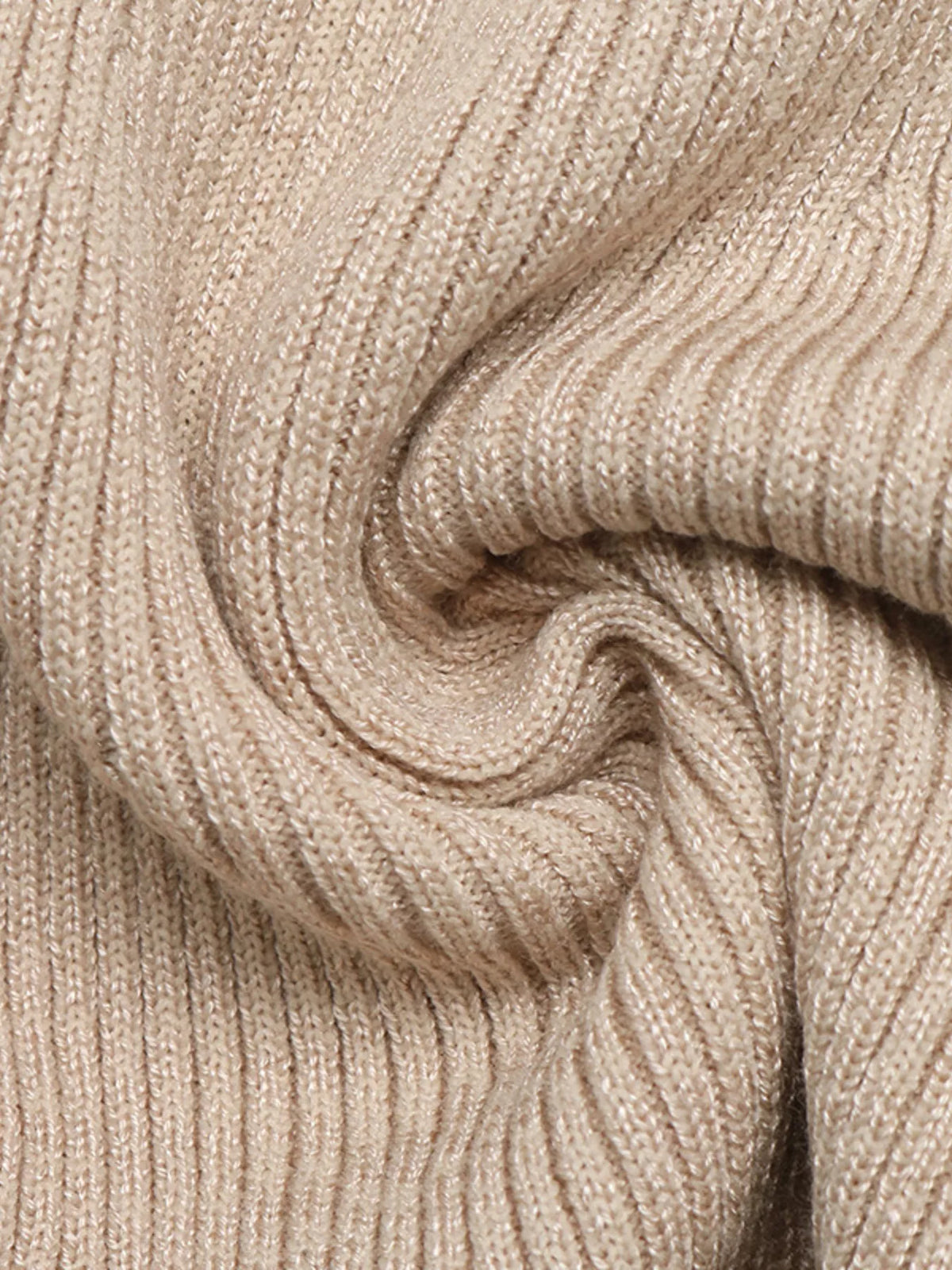 Ribbed Mock Neck Flare Sleeve Sweater Dress - alternate view 9