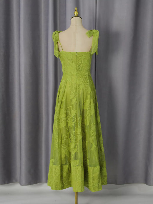 Sweetheart Neck Tie-Strap Dress - alternate view 4