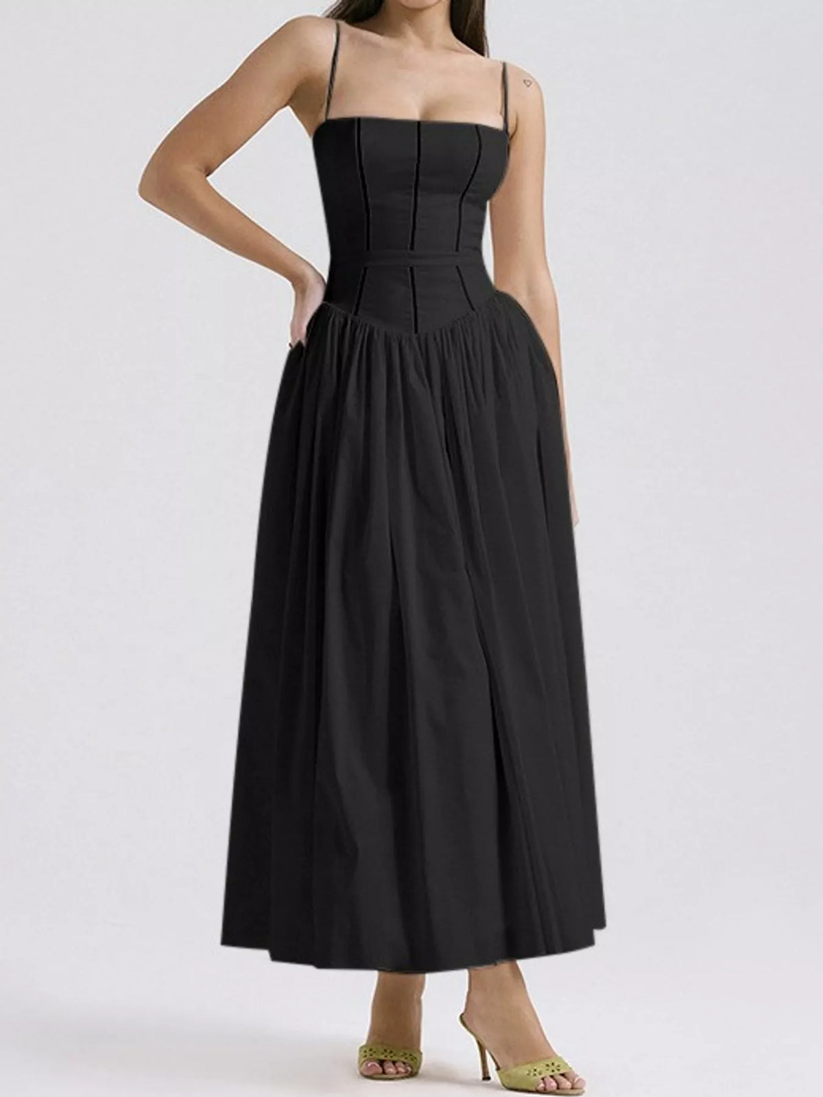 Floral Spaghetti Straps Midi Dress - alternate view 10