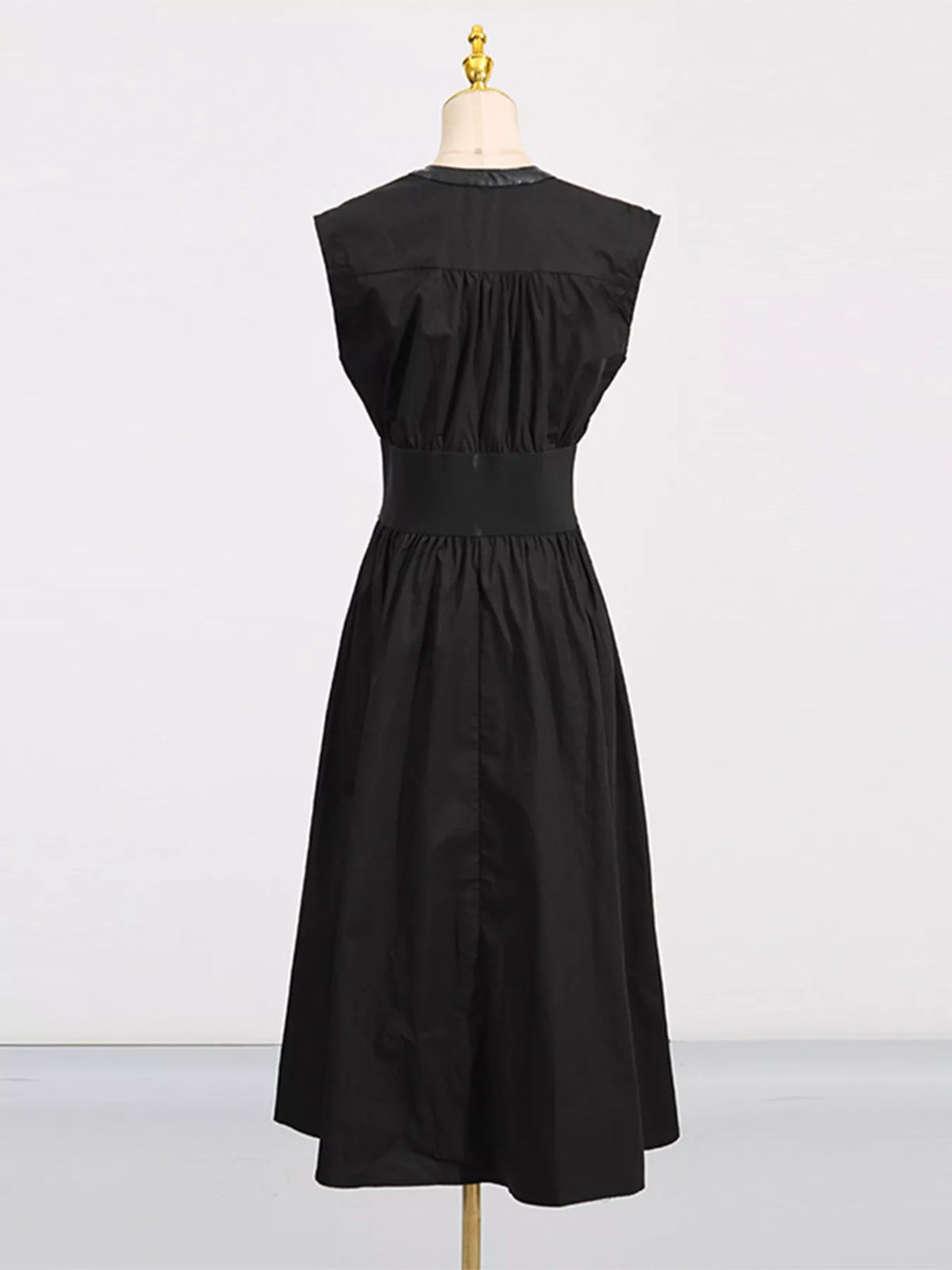 Lace-Up Corset Sleeveless Midi Dress - alternate view 4