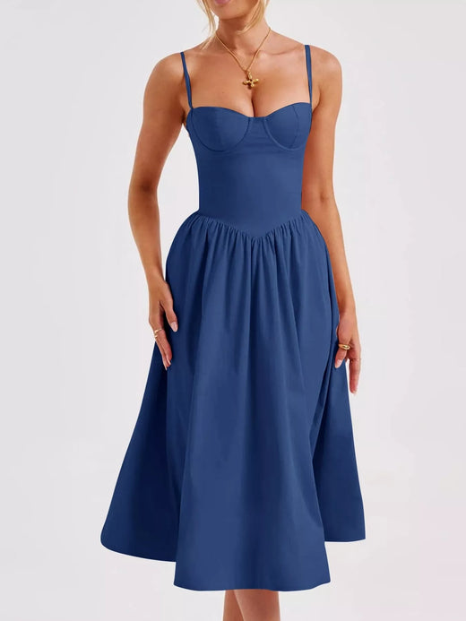 Sweetheart Neck Midi Cami Dress - alternate view 5