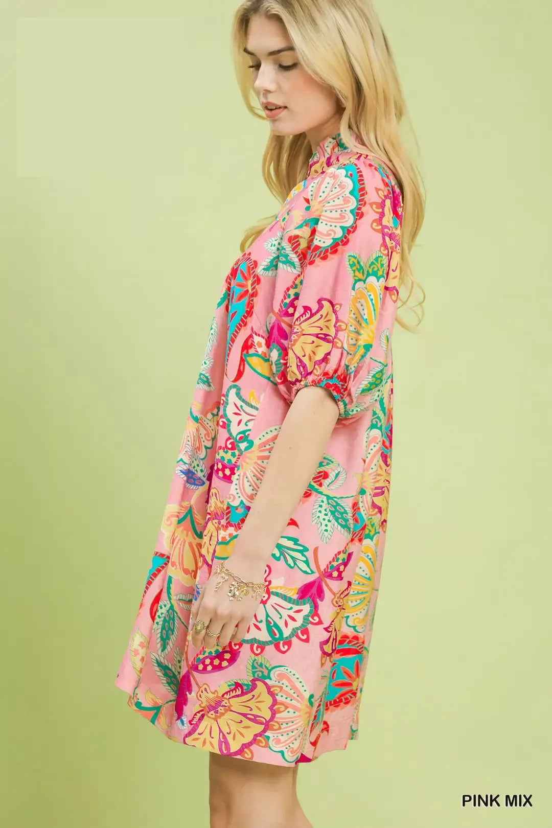 Paisley Print Mini Dress - alternate view 2