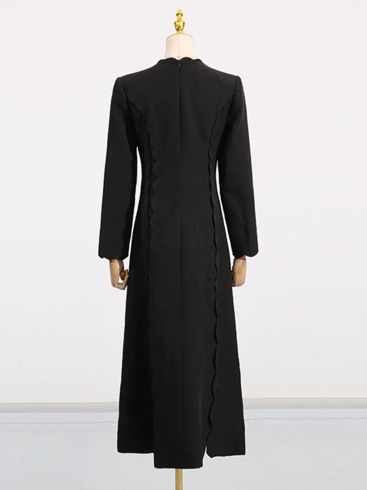 Long Sleeve Bow Front Midi Dress - alternate view 12