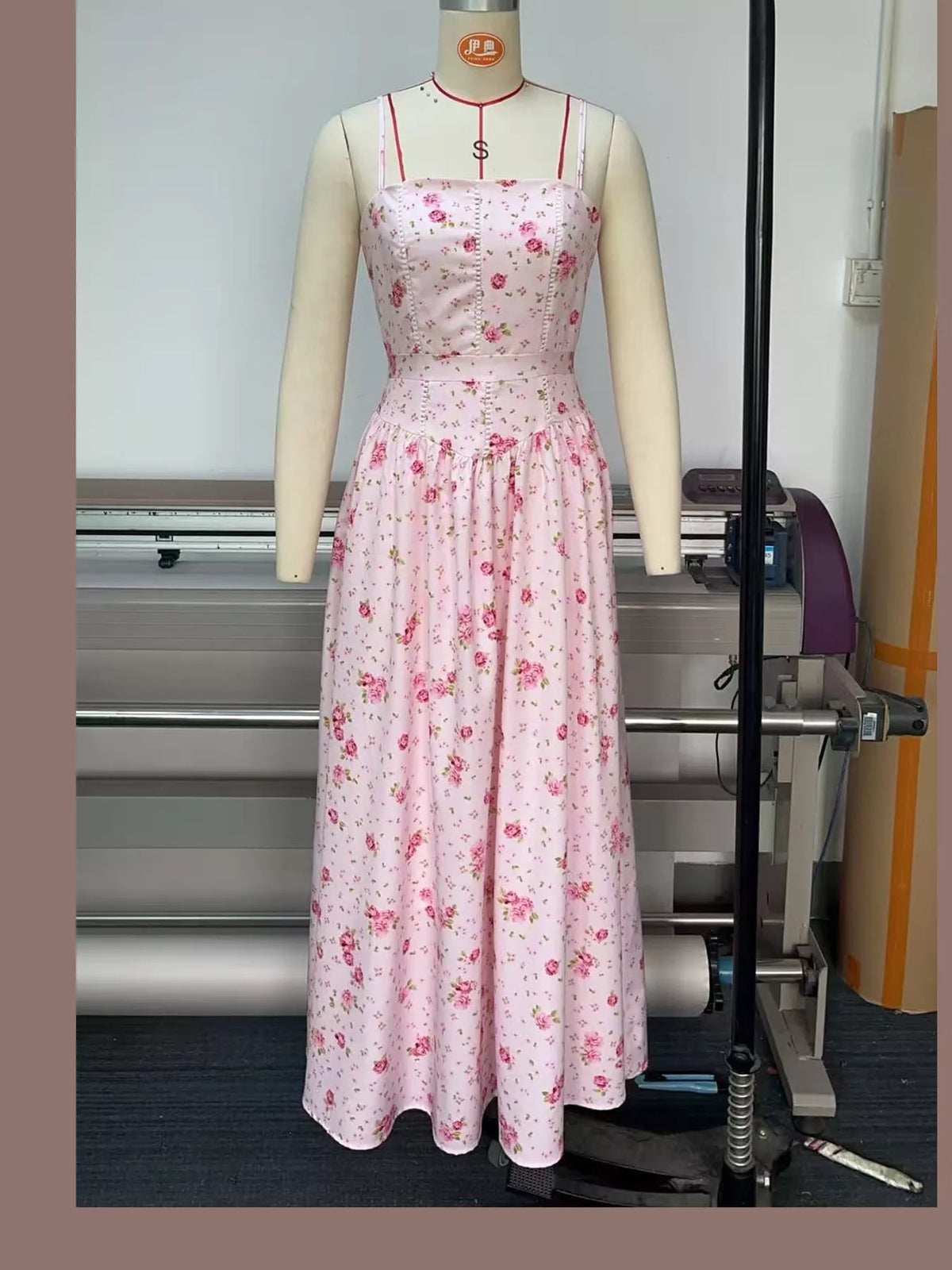 Floral Spaghetti Straps Midi Dress - alternate view 56