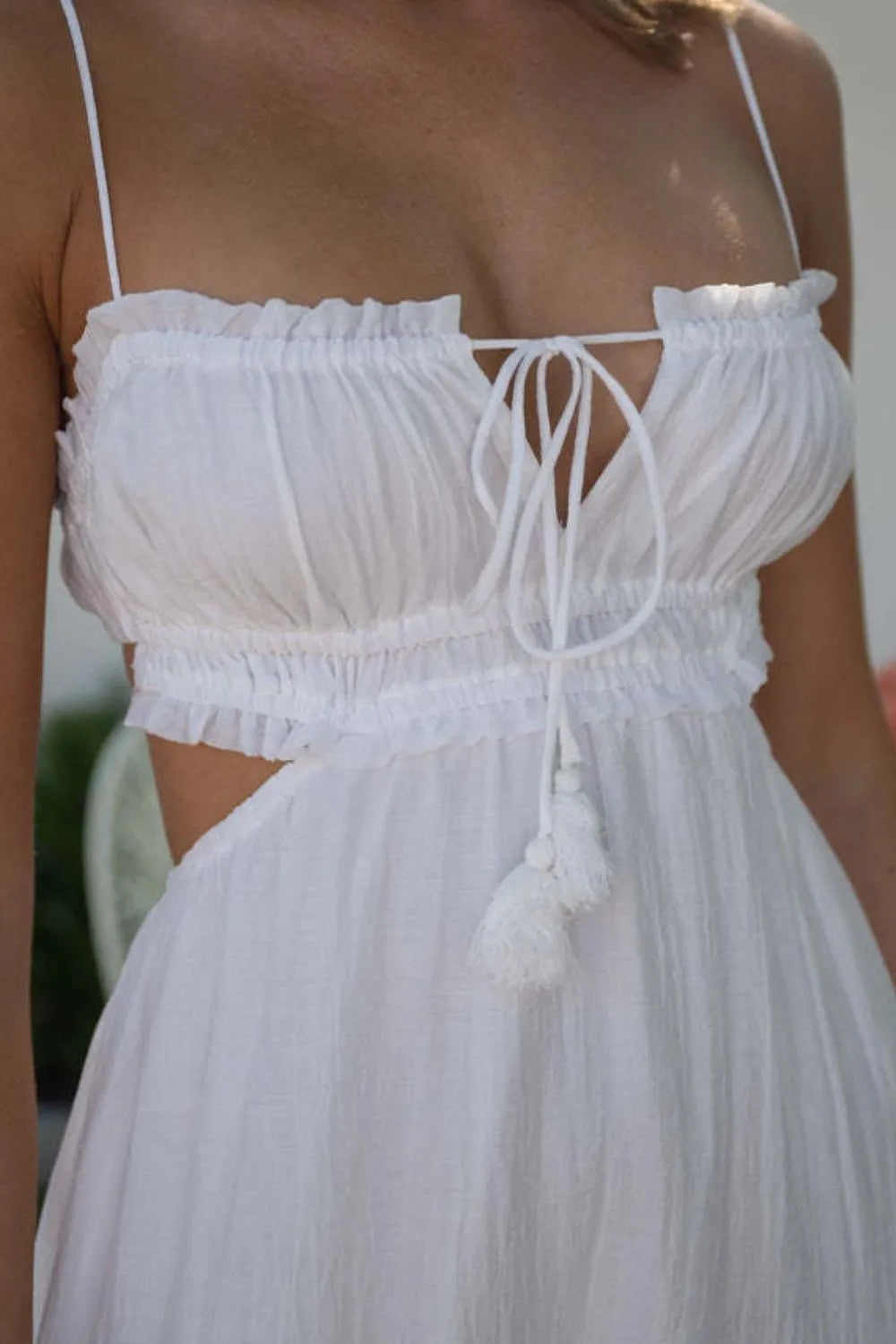 Cutout Square Neck Midi Cami Dress - alternate view 3