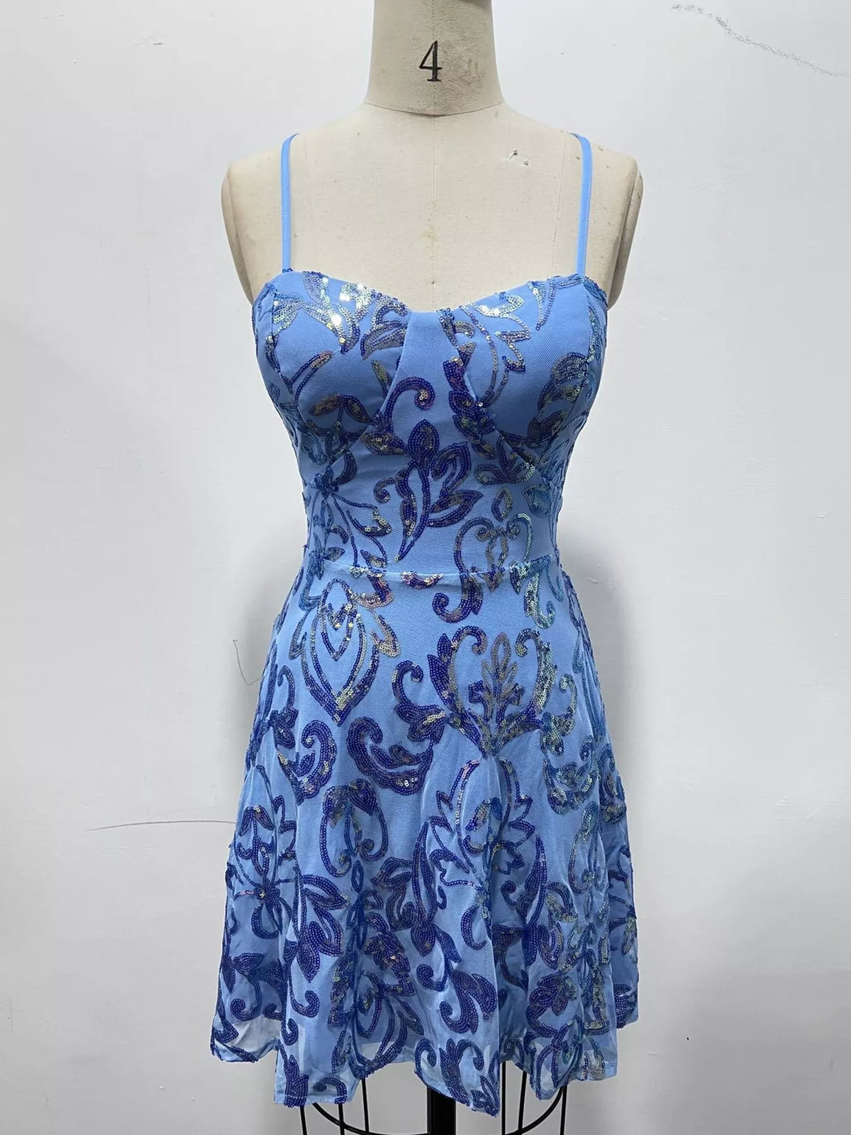 Sequin Embellished Mini Dress - alternate view 19