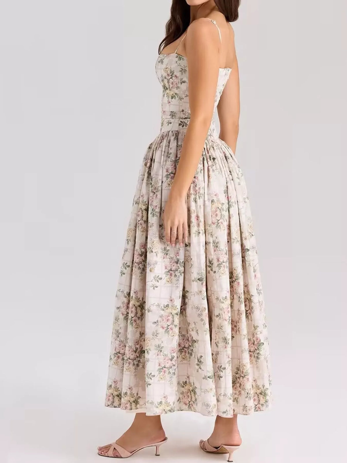 Floral Spaghetti Straps Midi Dress - alternate view 46