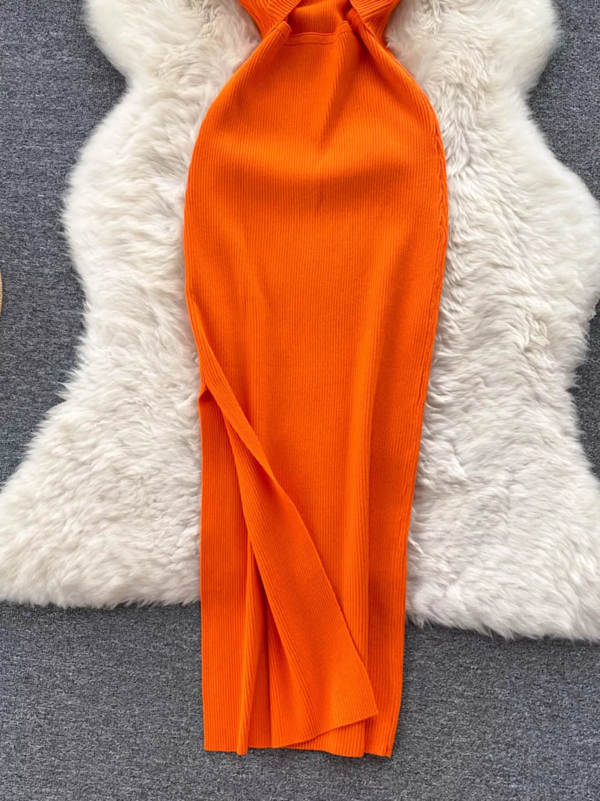 Knot Back Sleeveless Knit Bodycon Midi Dres - alternate view 12