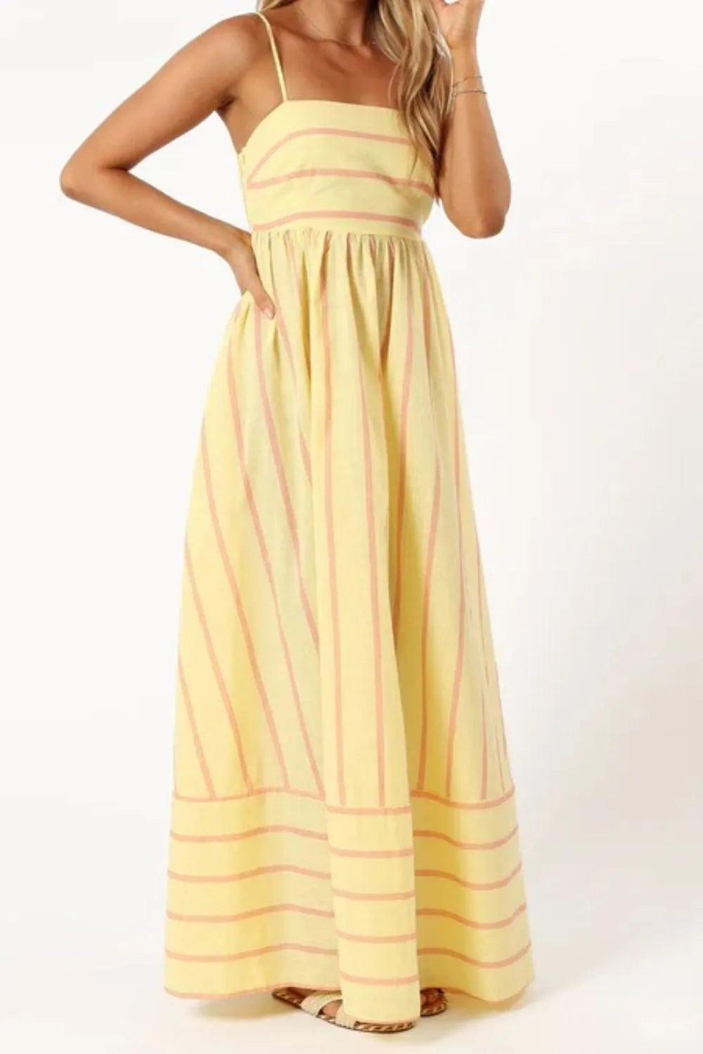 Striped Square Neck Cami Dress - alternate view 19