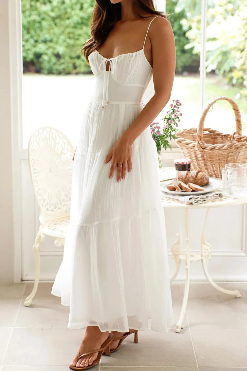 Ruched Smocked Back Cami Dress - alternate view 4
