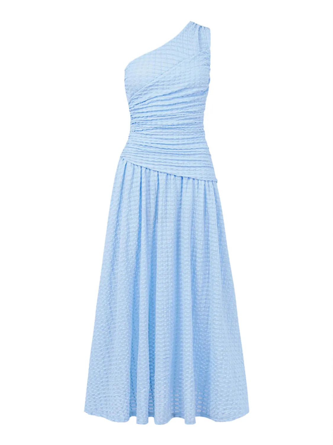 Textured Single Shoulder Dress - alternate view 5