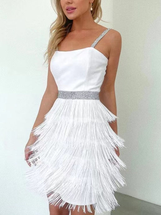 Fringe Trim Cami Mini Dress - alternate view 4
