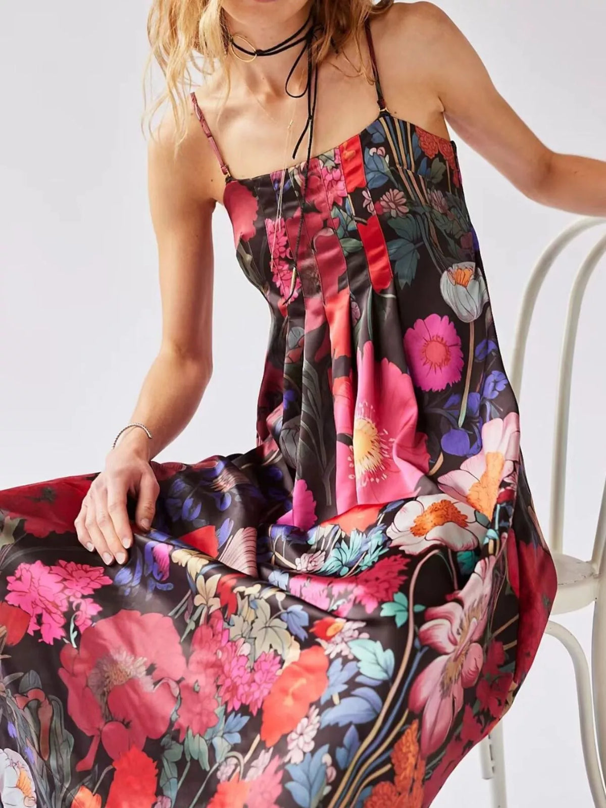 Floral Print Sleeveless Maxi Dress - alternate view 8