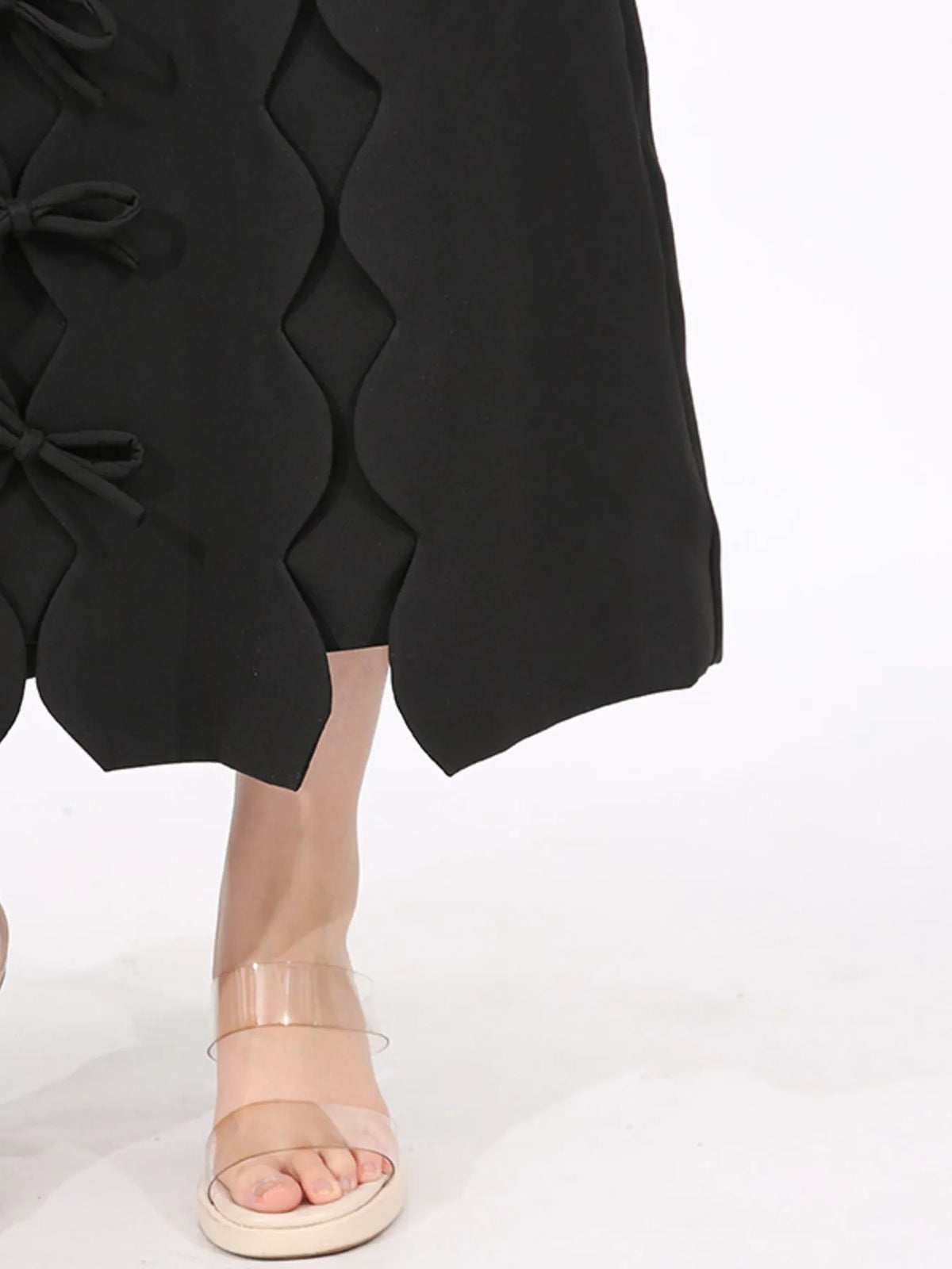 Long Sleeve Bow Front Midi Dress - alternate view 8