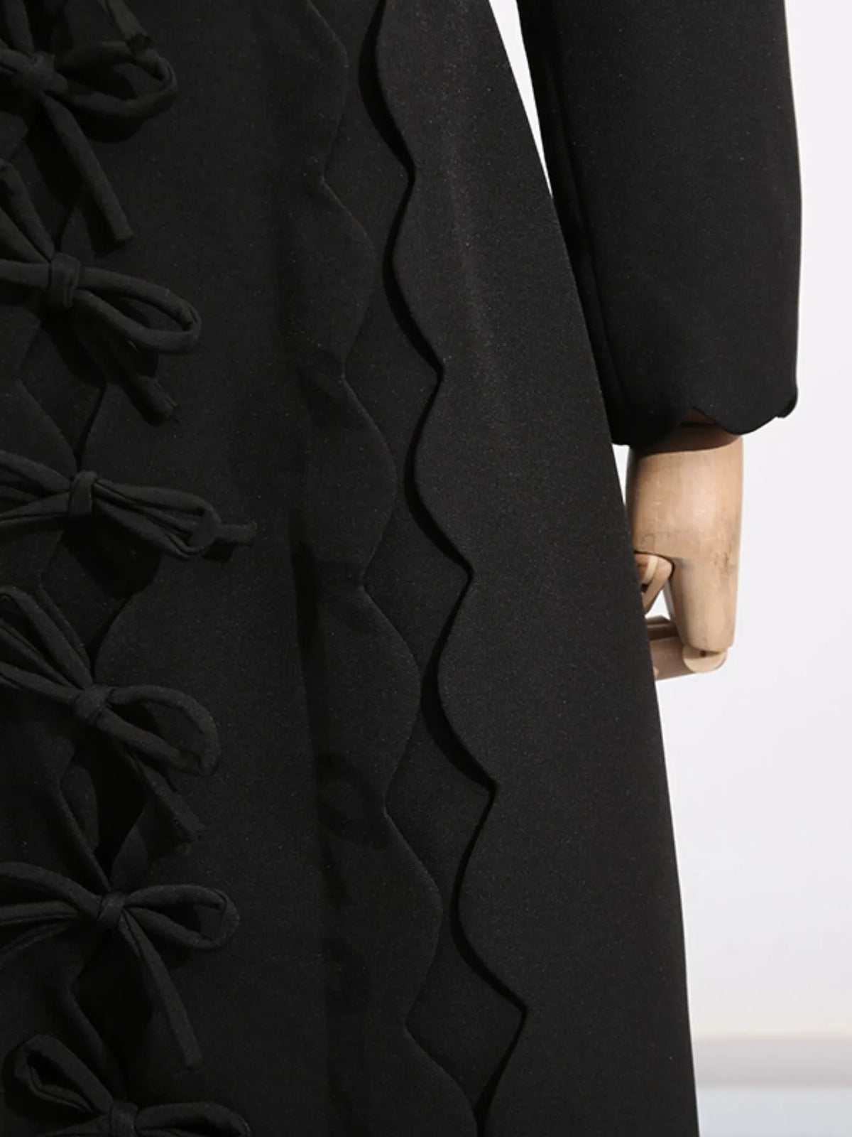 Long Sleeve Bow Front Midi Dress - alternate view 14