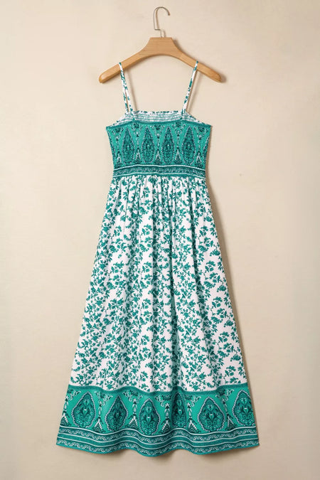 Floral Print Shirred Cami Maxi Dress - alternate view 2
