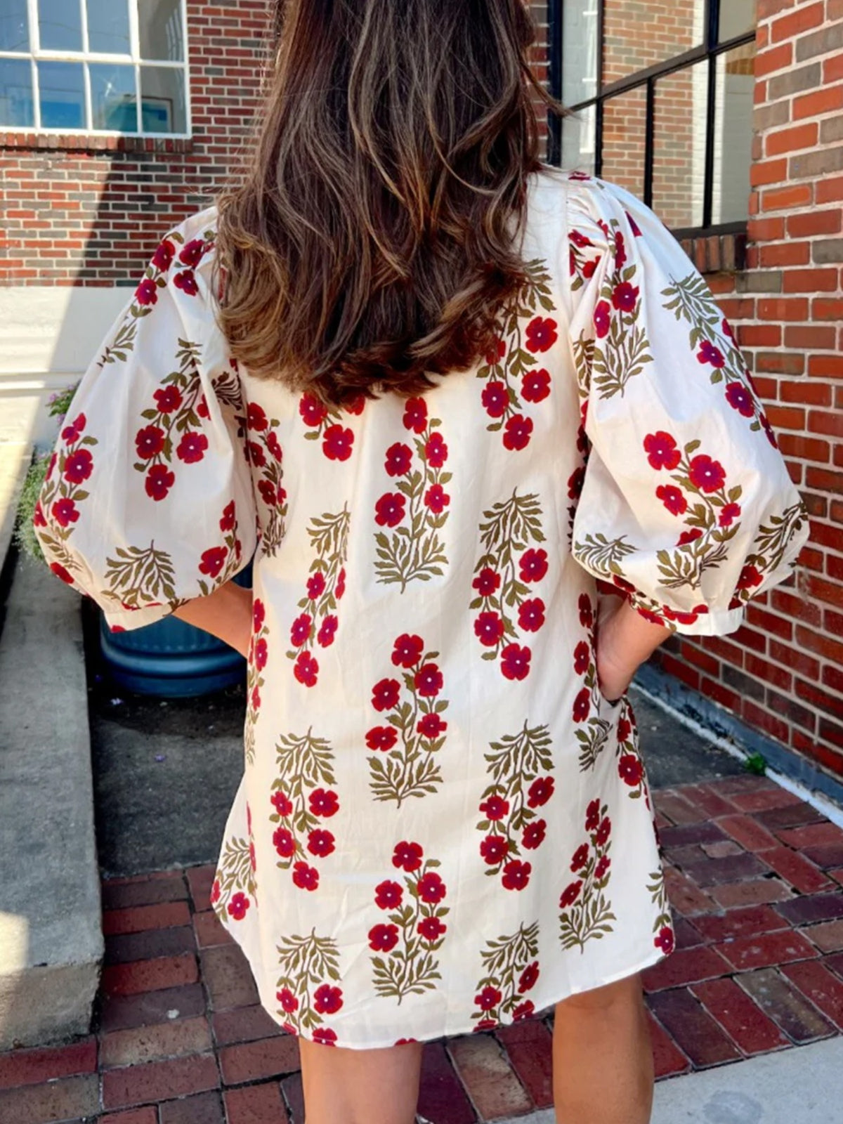 Floral Print Casual Mini Dress - alternate view 5
