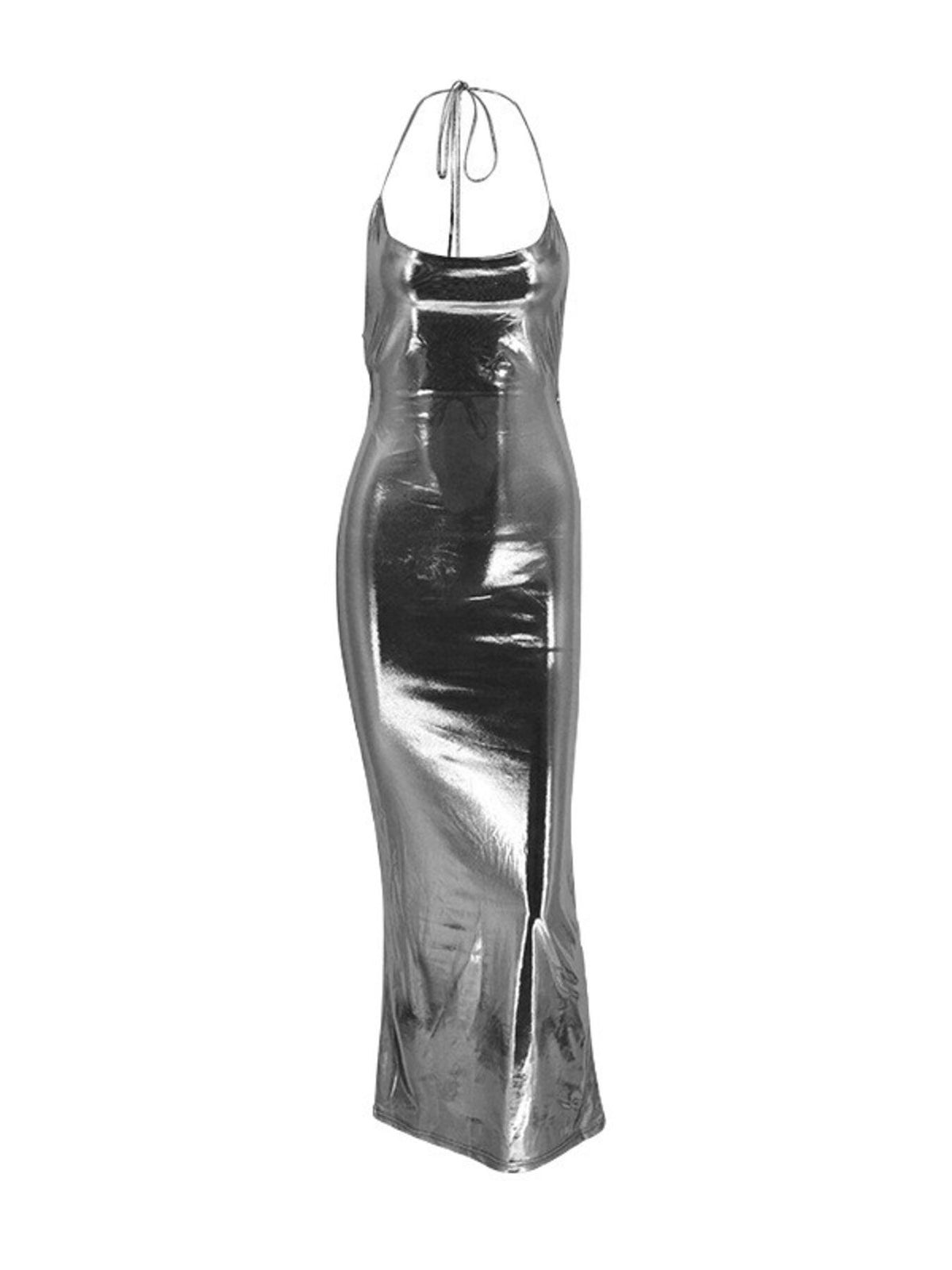 Ruched Halter Neck Maxi Dress - alternate view 19