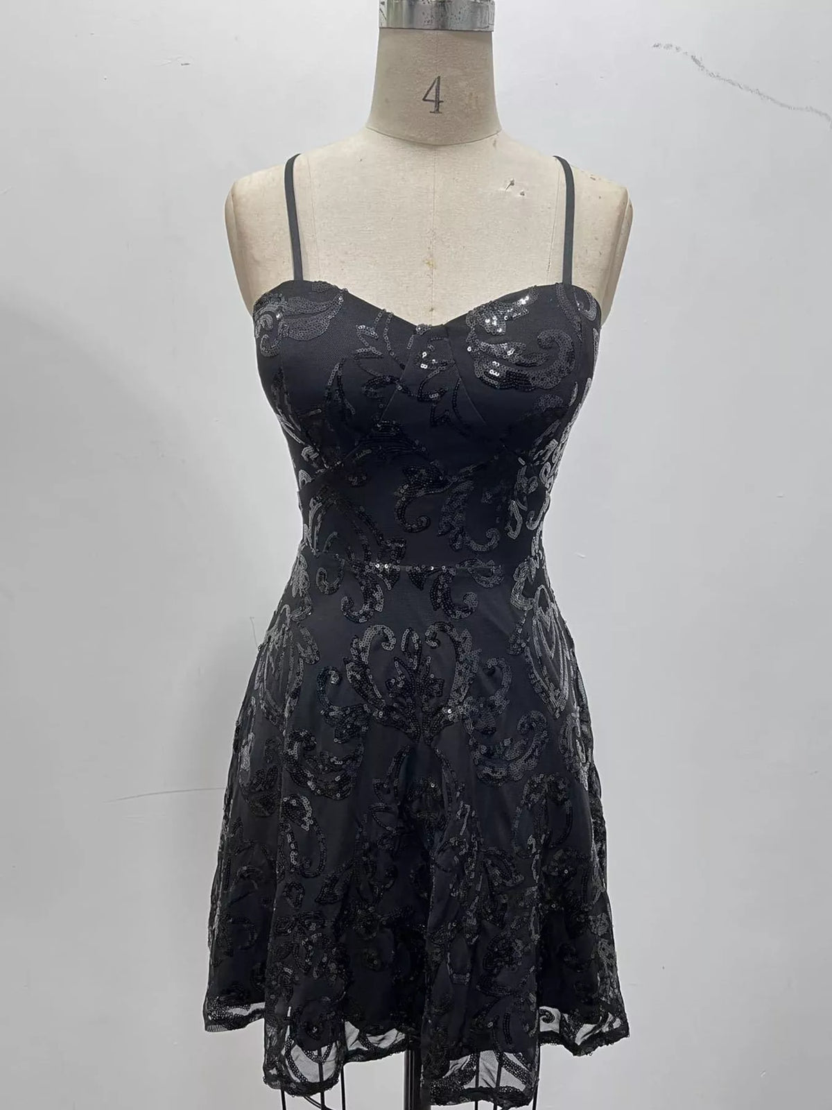 Sequin Embellished Mini Dress - alternate view 9