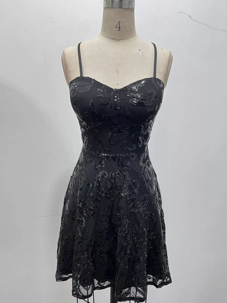 Sequin Embellished Mini Dress - alternate view 9