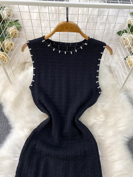 Textured Knit Sleeveless Midi Dress - alternate view 13