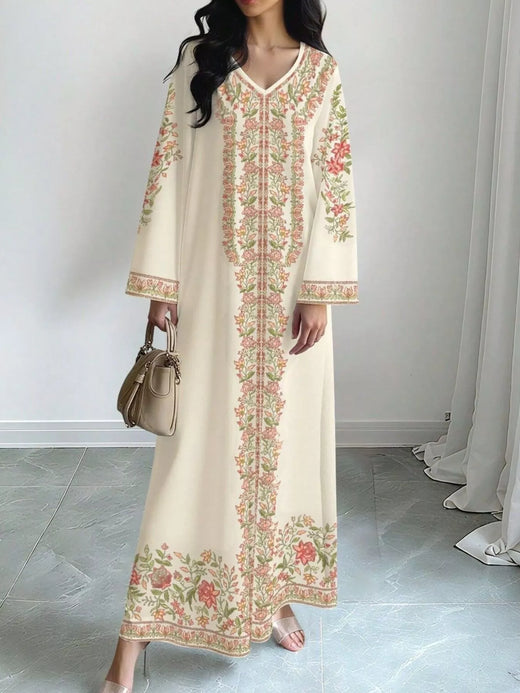 Floral Long Sleeve Maxi Dress - alternate view 2