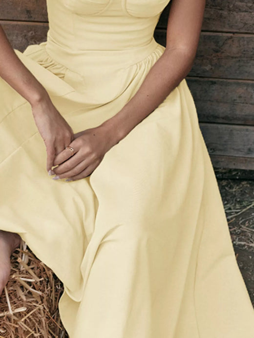 Sweetheart Neck Spaghetti Strap Midi Dress - alternate view 6