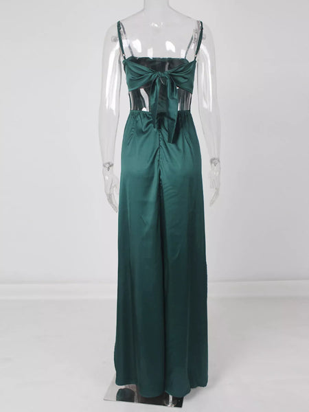 Spaghetti Strap High-Slit Maxi Dress - alternate view 10