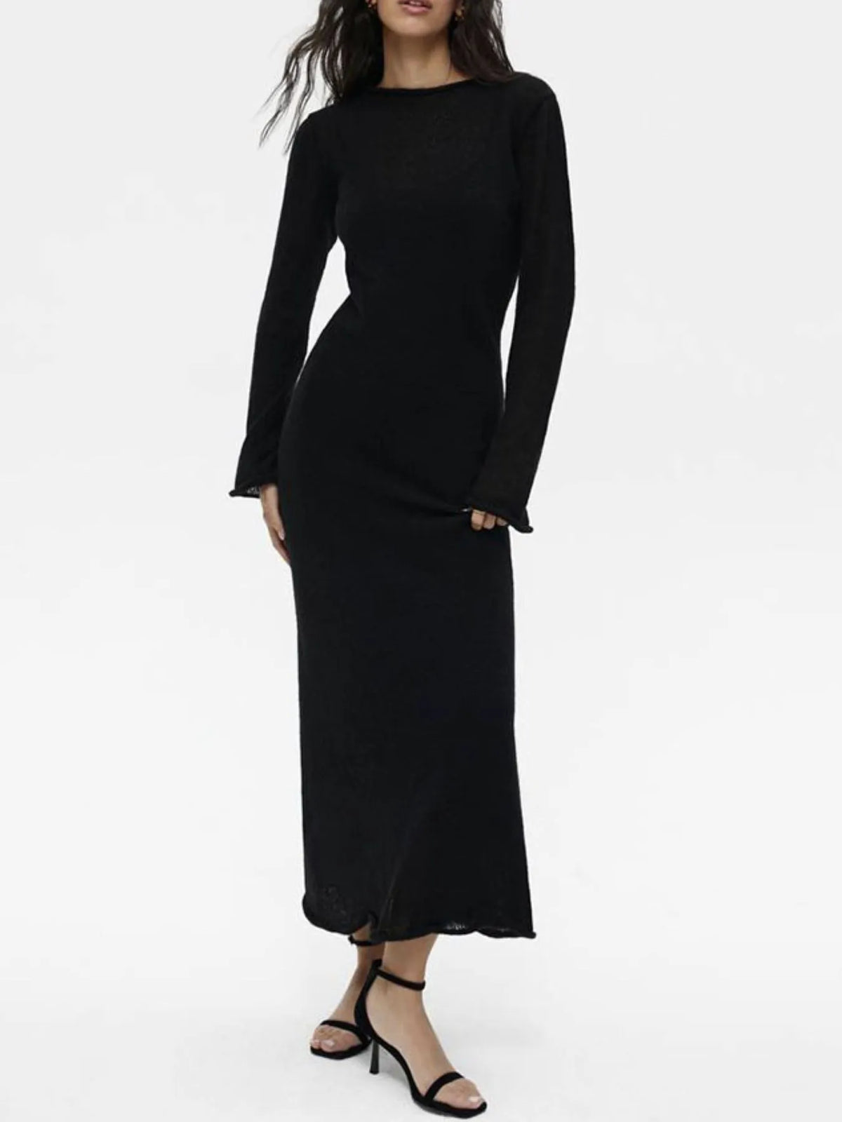 Ribbed Knit Cami Dress and Cover Up Sweater Set - alternate view 12