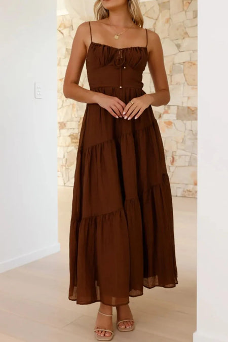 Ruched Smocked Back Cami Dress - alternate view 21