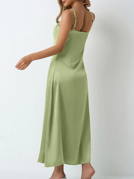 Satin Cowl Neck Cami Dress - alternate view 12