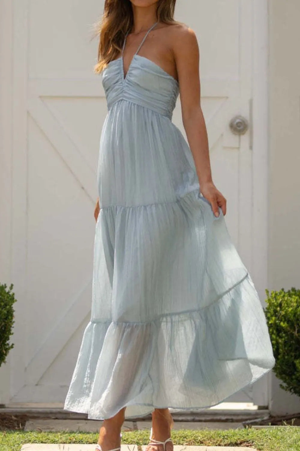 Tiered Halter Neck Cami Dress - alternate view 4