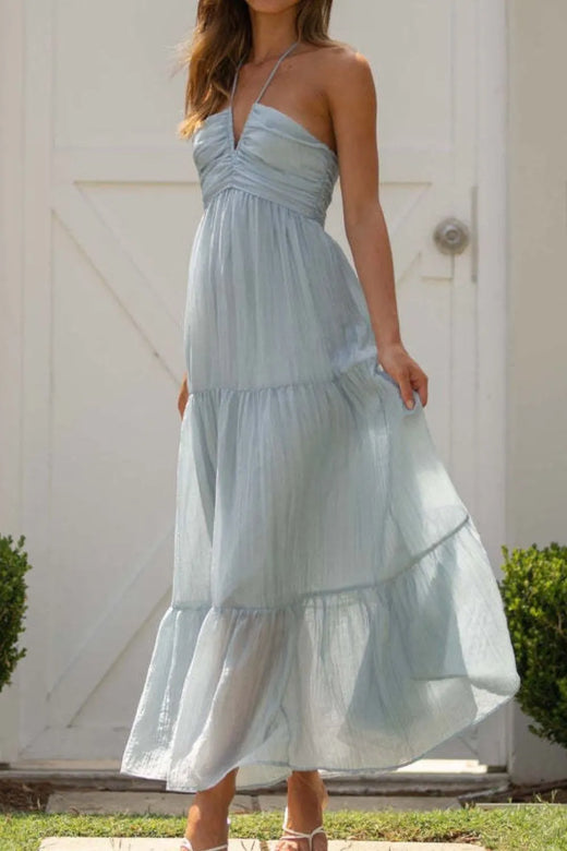 Tiered Halter Neck Cami Dress - alternate view 4