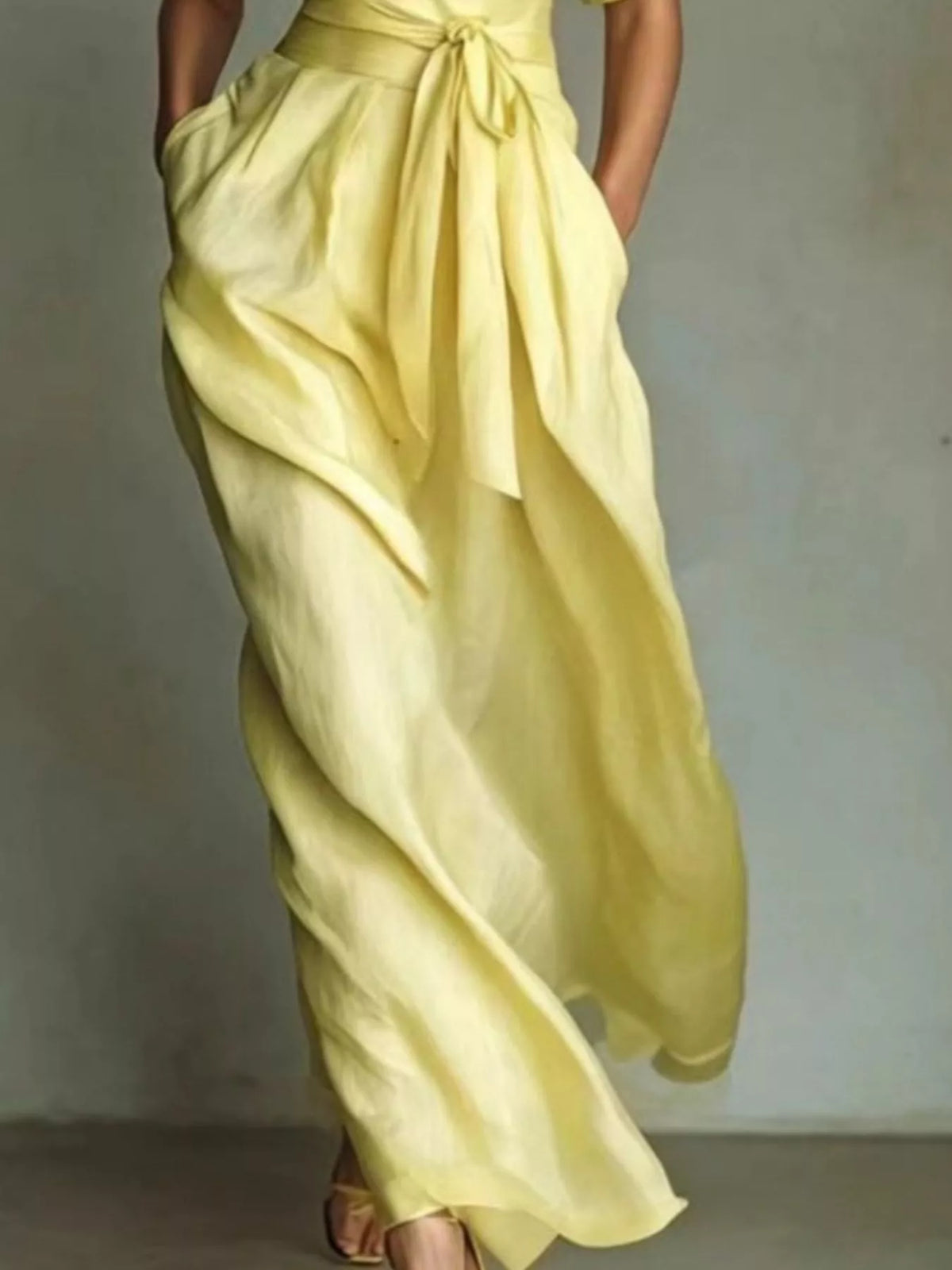 Collared Neck Maxi Shirt Dress - alternate view 7