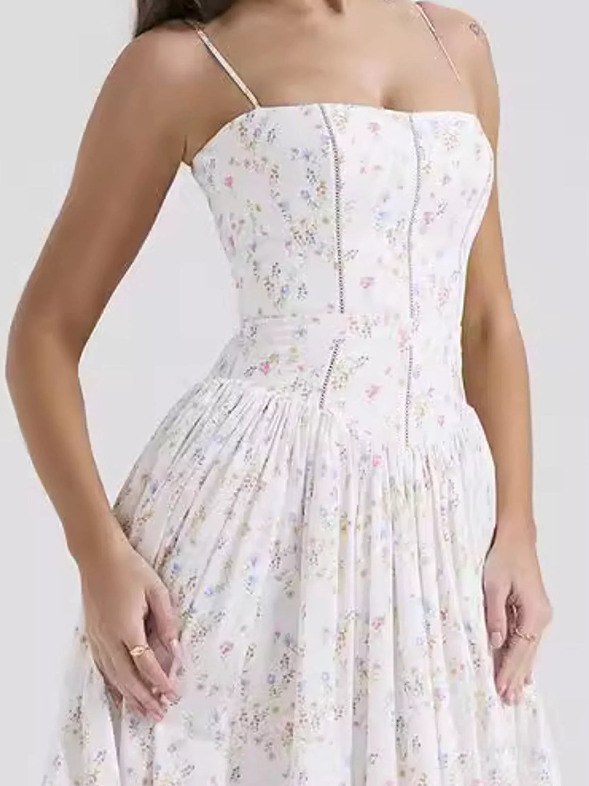 Floral Spaghetti Straps Midi Dress - alternate view 22