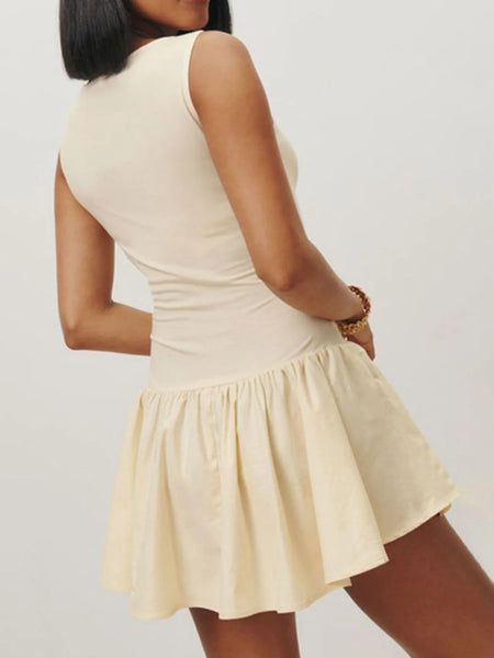 Sleeveless Ruched Mini Tank Dress - alternate view 10