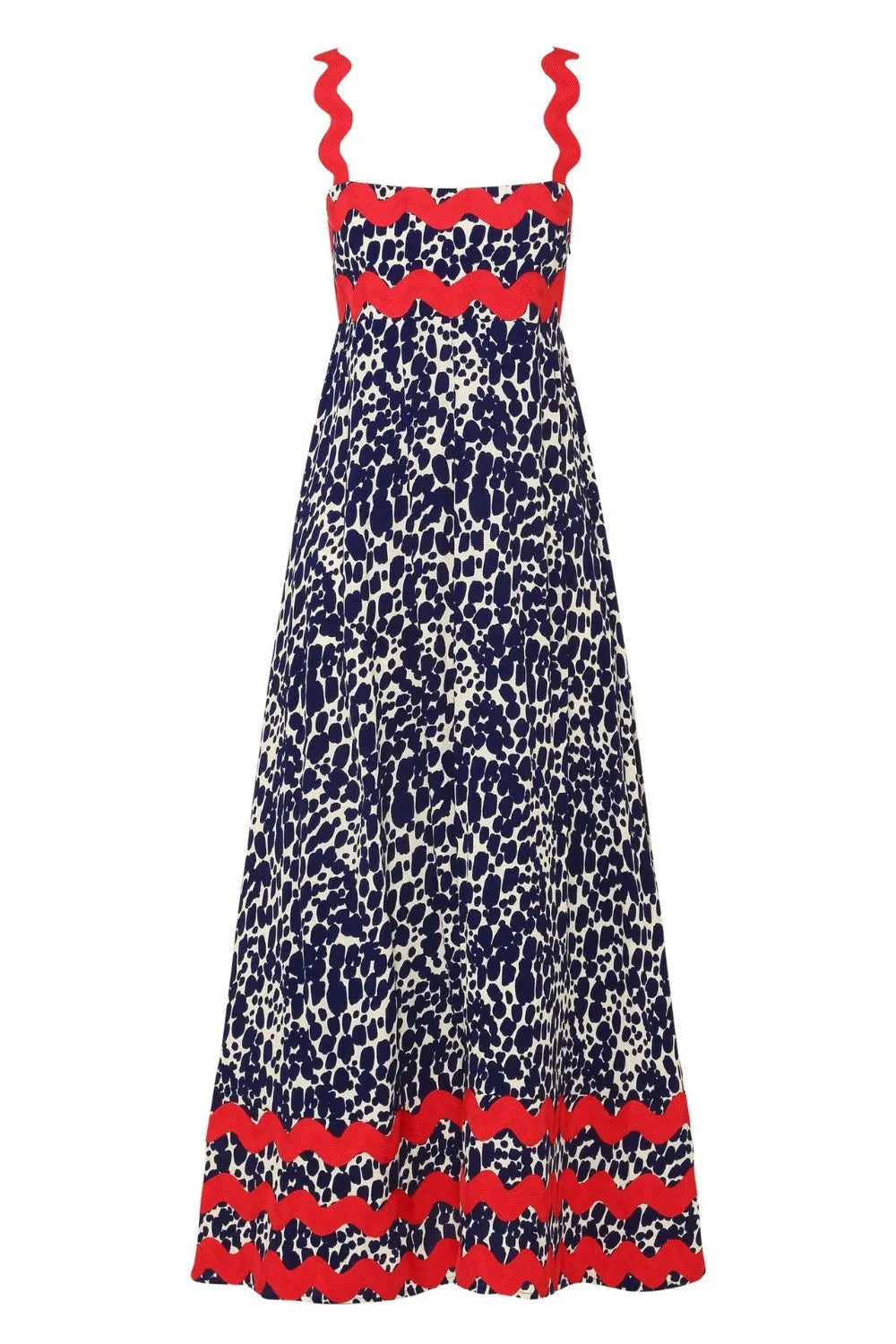 Printed Square Neck Wide Strap Sleeveless Maxi Dress - alternate view 3