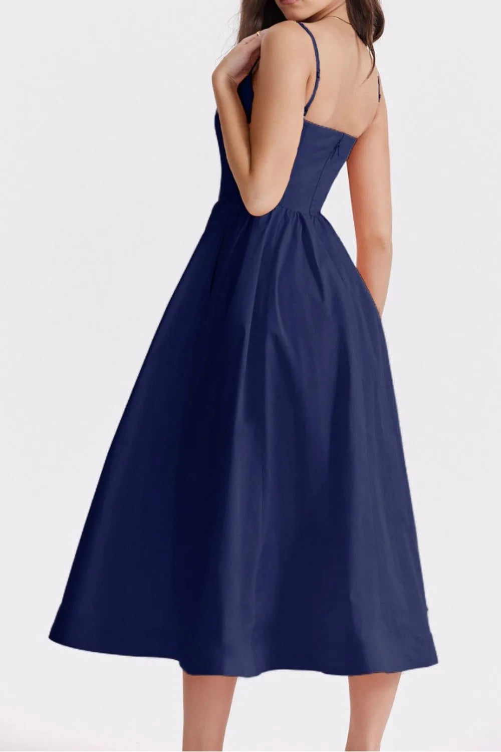 Floral Print Spaghetti Strap Midi Dress - alternate view 23