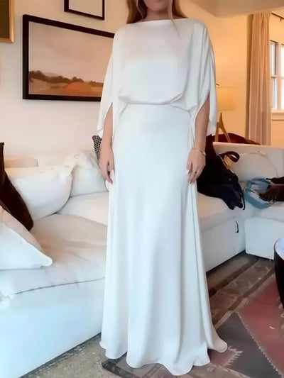 Elegant Batwing Sleeve Maxi Dress - alternate view 3
