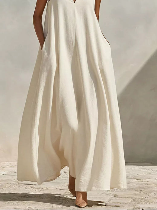 Sleeveless Maxi Dress with Side Pockets - alternate view 6