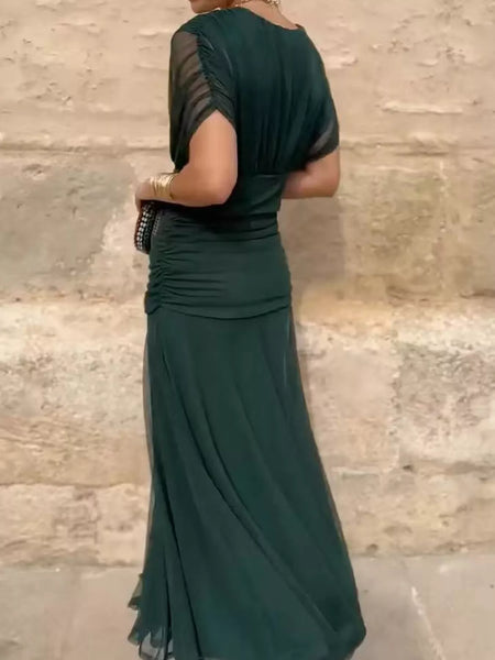 Full Size Off-Shoulder Ruched Maxi Dress Plus Size - alternate view 9