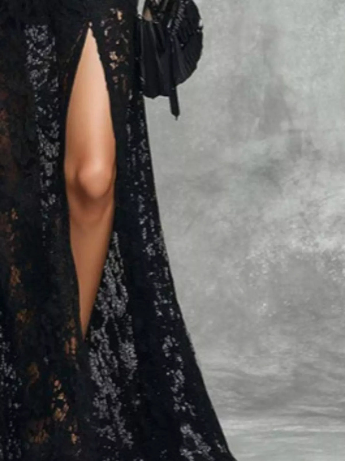 Slit Lace Sleeveless Maxi Dress - alternate view 3