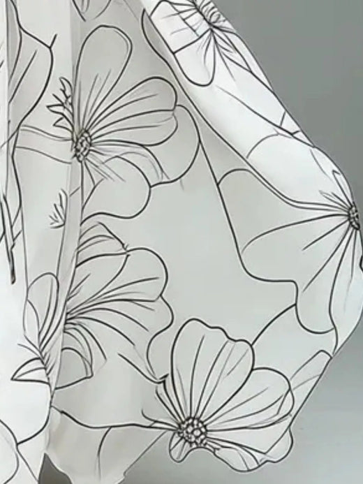 Halter Neck Printed Flowy Maxi Dress - alternate view 6