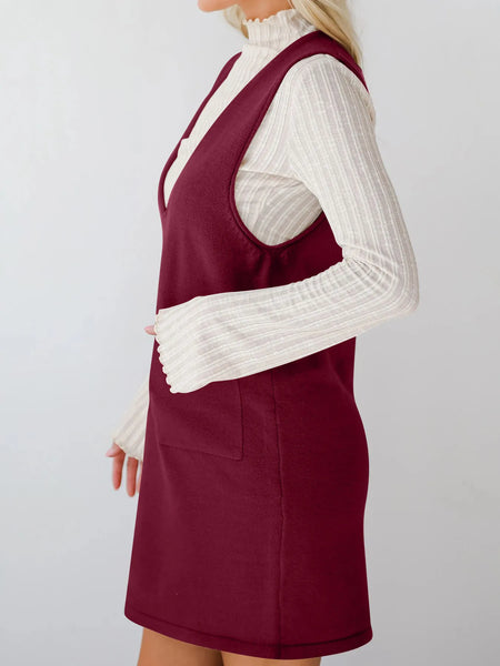 Sleeveless Knit Dress with Pockets - alternate view 13