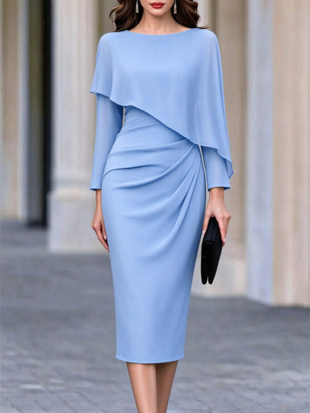 Cape-Style Bodycon Midi Dress - alternate view 7