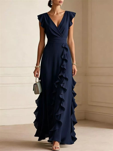Ruffled Surplice Maxi Dress - alternate view 13