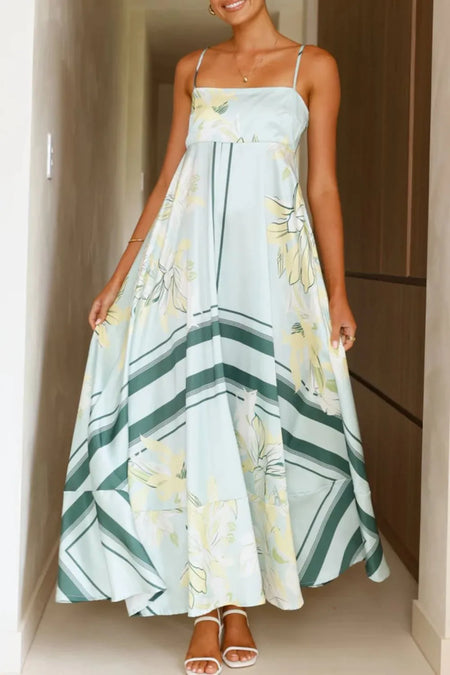 Printed Square Neck Cami Maxi Dress - alternate view 13