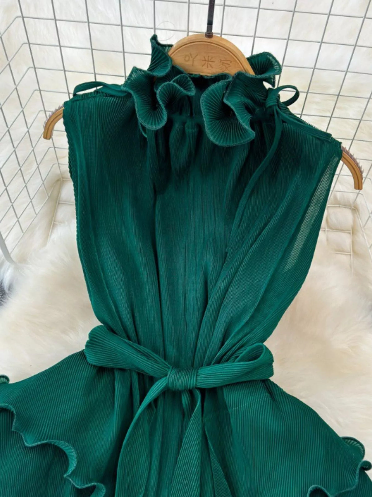 Ruffled Tiered Sleeveless Midi Dress - alternate view 13